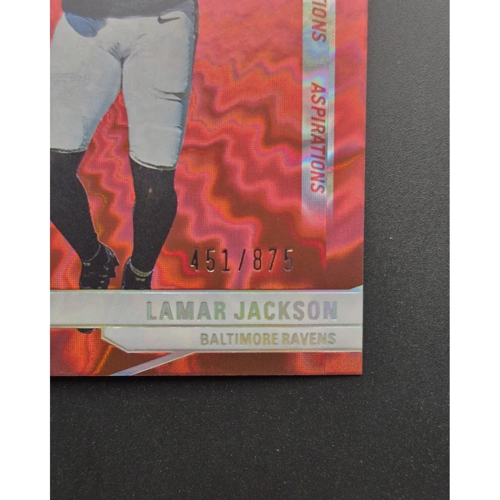 2024 Panini Donruss Elite Lamar Jackson #75 Aspirations Red Shimmer /875 Ravens